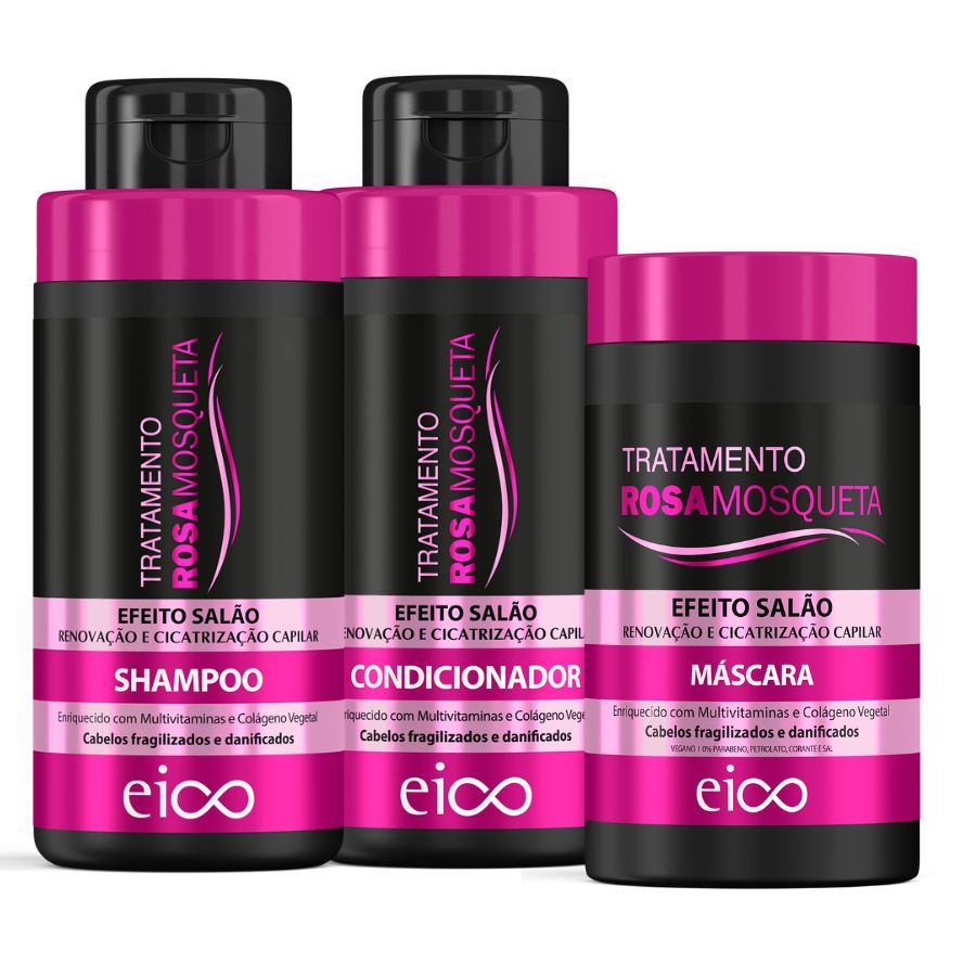 Eico Tratamento Rosa Mosqueta Shampoo 450ml Condicionador 400ml