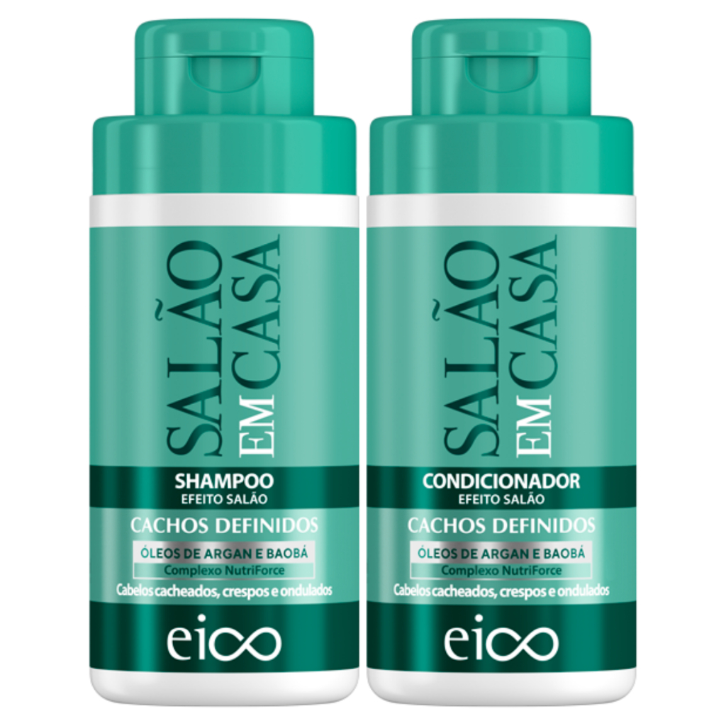Eico Tratamento Salão Em Casa Cachos Definidos Shampoo Sem Sal 450ml