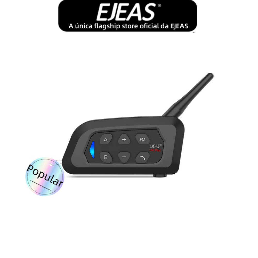 Ejeas V4C Plus Fone De Ouvido De Intercomunicação Bluetooth Referee