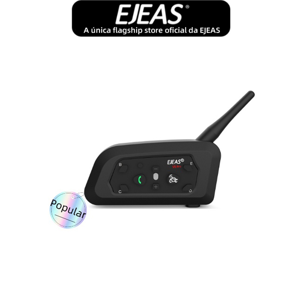 Ejeas V6 Pro Tipo-c Capacete Da Motocicleta Bluetooth Interfone Fone