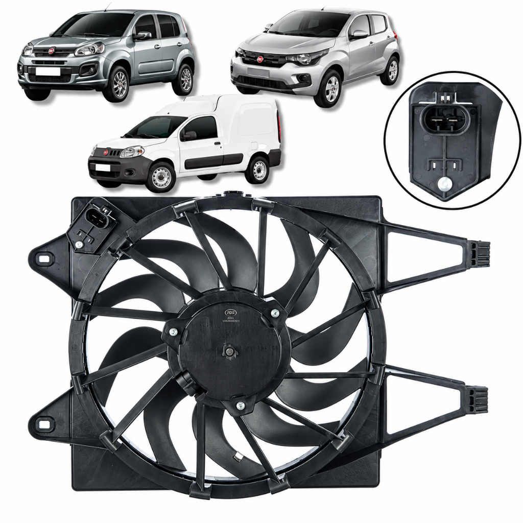 Eletroventilador Ventoinha Fiat Mobi 1.0 2017 Fiorino Uno — Ar e Ventilação
