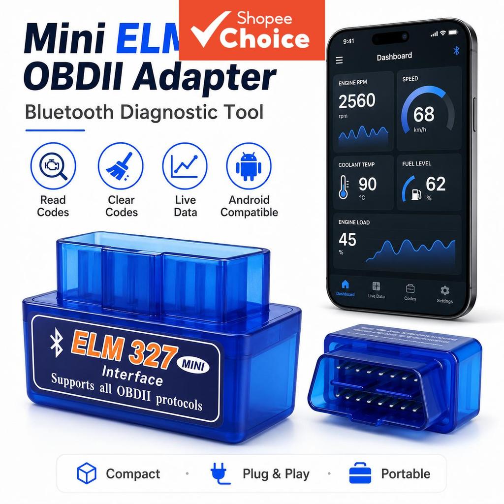 Elm327 Mini Obd2 Bluetooth Scanner De Diagnóstico De Carro Leitor De