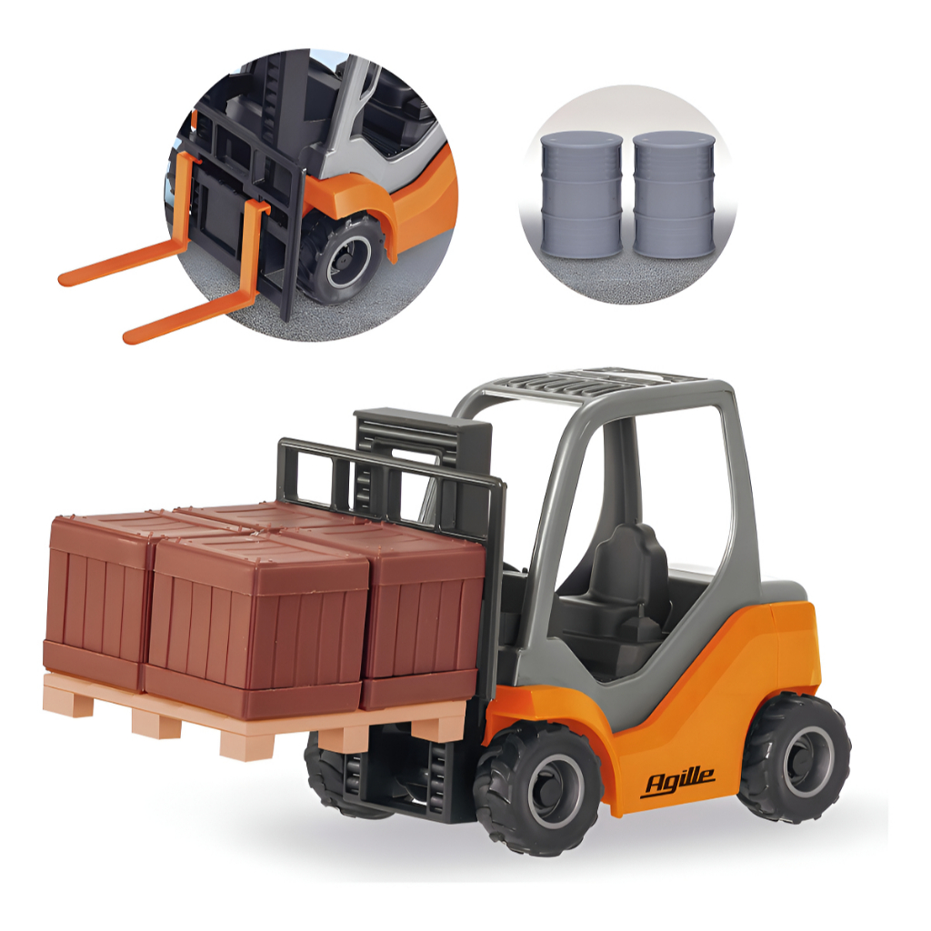 Empilhadeira Com Acessório Agille Working Brinquedo Infantil Cor