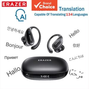 Erazer XT80 Pro AI Tradutor Earbud Bluetooth Fone De Ouvido ANC Sport