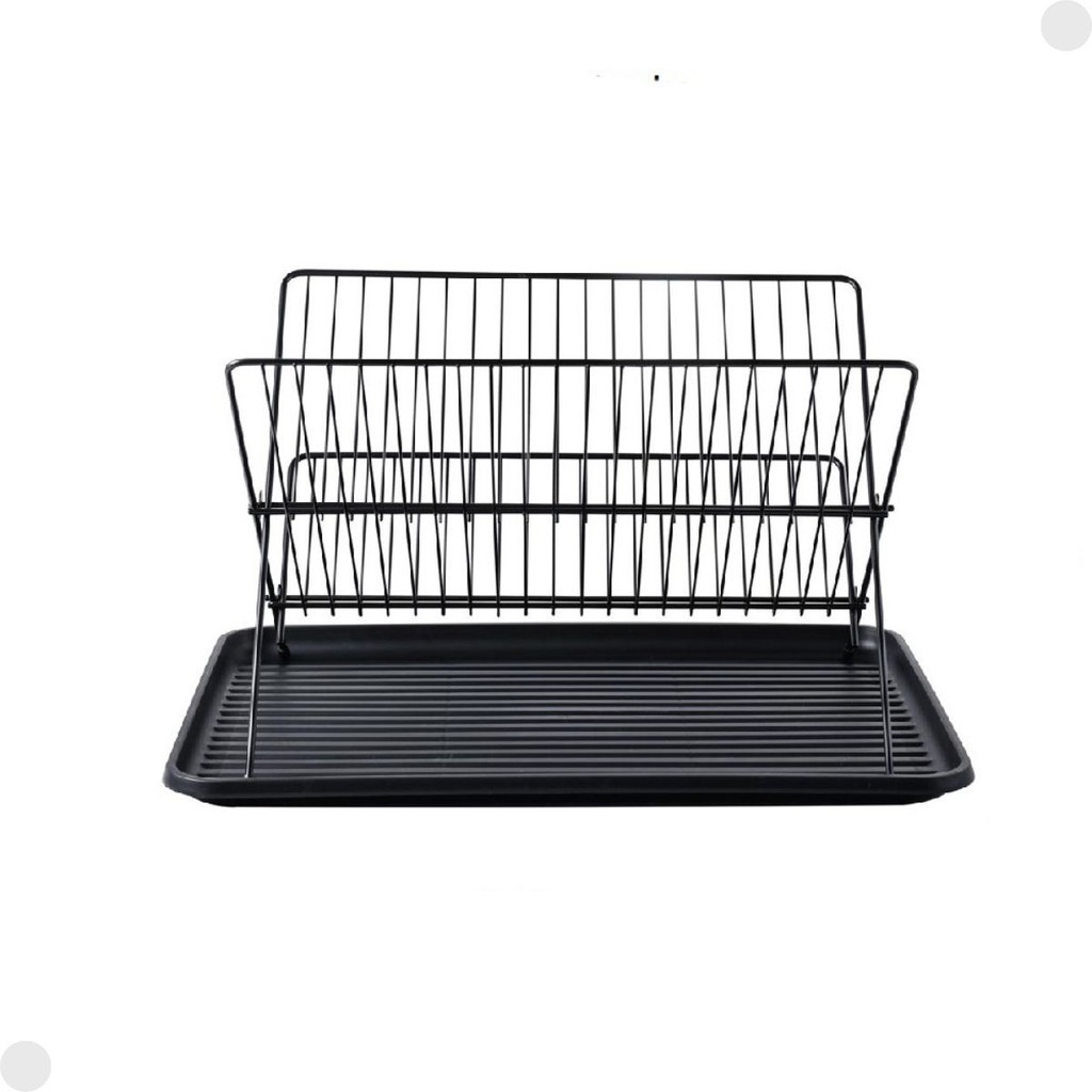 Escorredor de Louça Articulável Dobrável de Aço Preto 30070086 Mor