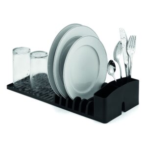 Escorredor De Louça Cozinha Prato Duplo Preto Porta Talheres