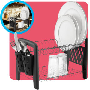 Escorredor De Louça Desmontável Slim Compacto Pia Cozinha Aço 16