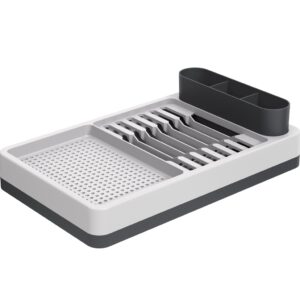 Escorredor De Louça Plástico Coza Flat Cinza Frio
