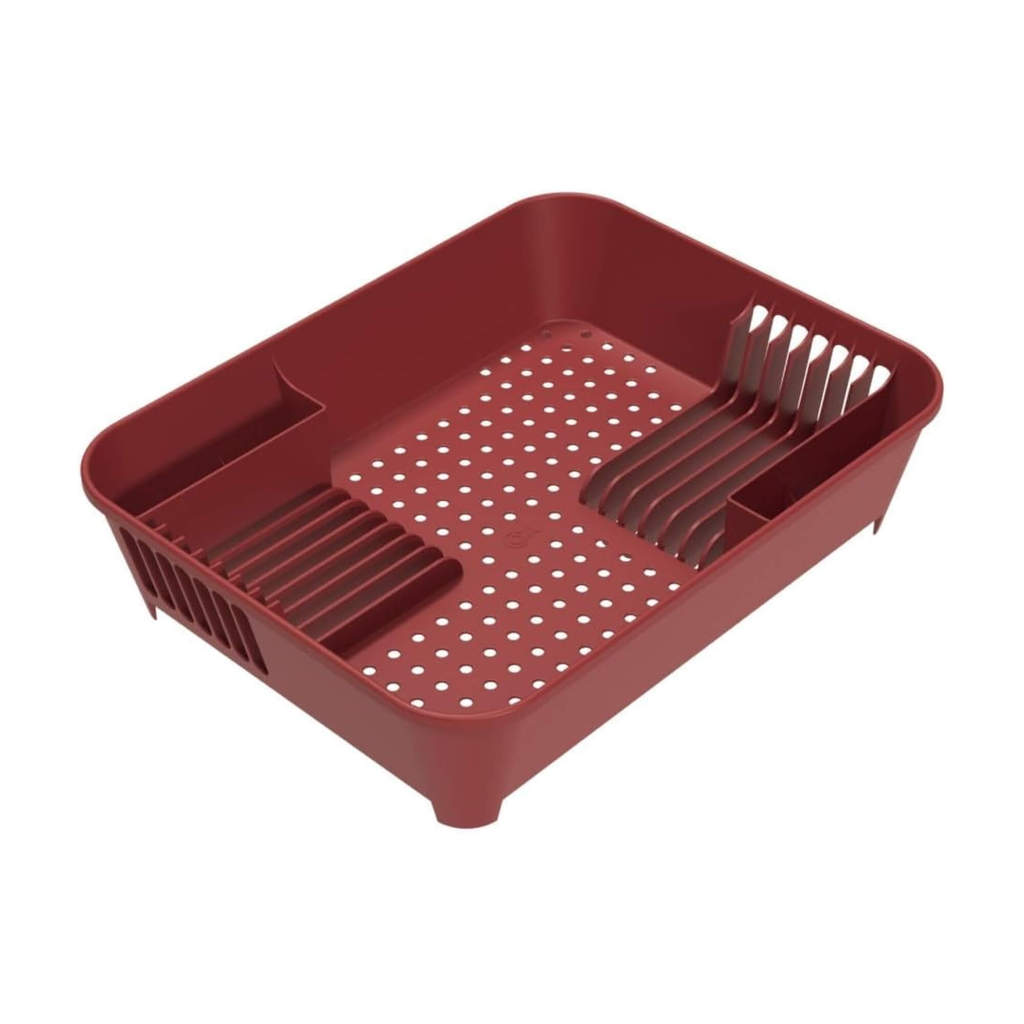 Escorredor de Louças 14 Pratos Coza Basic Vermelho Bold Brinox 10848 — Cozinha e Utensílios