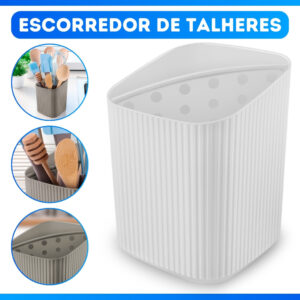 Escorredor de Talheres Organizador Porta Utensílios Cozinha