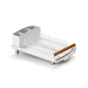 Escorredor Organizador Louça Extensível Aço Eco Design Branco Cozinha