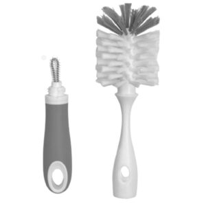 Escova Mamadeira Com Limpador De Bico Cinza 15293 Buba