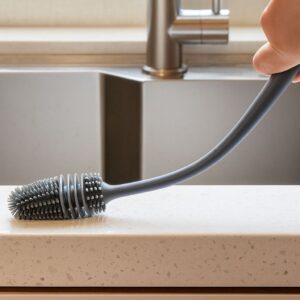 Escovas Silicone para Lavar Garrafas Copos Mamadeiras Escova Flexível