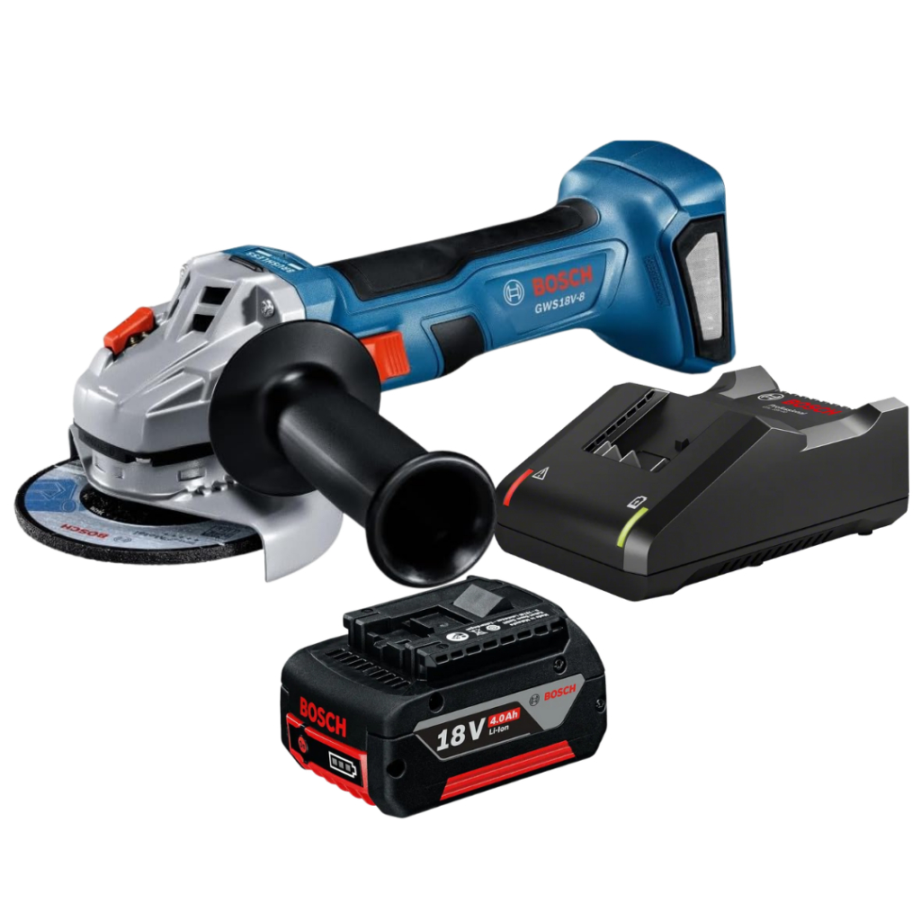 Esmerilhadeira Bosch 18V Brushless Gws com Bateria 4Ah e Carregador