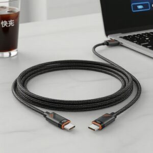 Essager 100W PD Cabo Tipo-C para Tipo-C de Mola, Carregamento Rápido