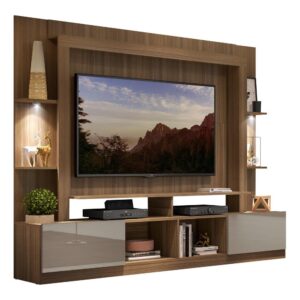 Estante com Leds e Suporte para TV até 65" Multimóveis Berlim — TV e Vídeo