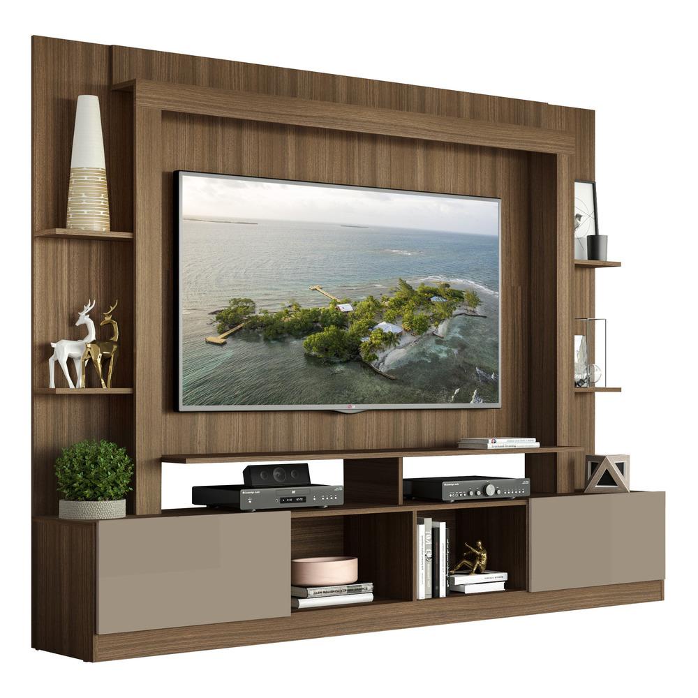 Estante com Suporte para TV até 65" Multimóveis Oslo Madeirada Lacca — TV e Vídeo
