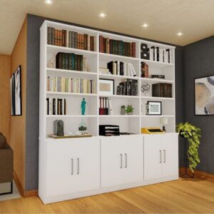 Estante Multiuso de Livros 6 Portas 5 Prateleiras 100% Mdf