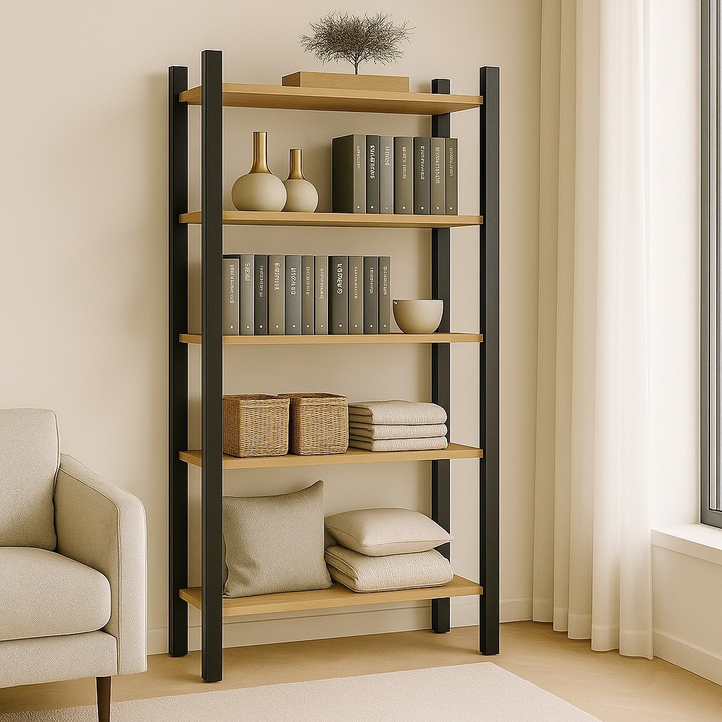 Estante Organizador Livreiro Industrial de Estilo Vintage c 5