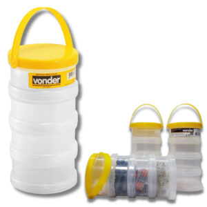 Estojo Organizador Pratico P Parafusos e Porcas 4 partes 90×40 Vonder