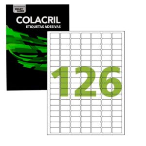 Etiqueta Adesiva A4 100 Folhas para Impressora 26,0 X 15,0mm Modelo