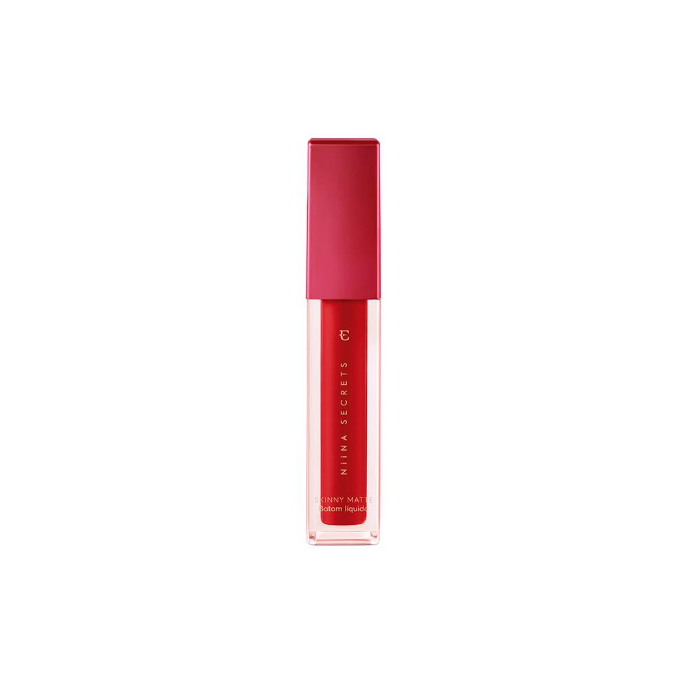 Eudora Niina Secrets Skinny Matte Batom Vermelho Hibisco 5ml