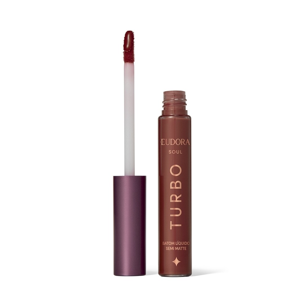 Eudora Soul Turbo Batom Líquido Marrom Turbinado Semi Mate 5ml — Maquiagem