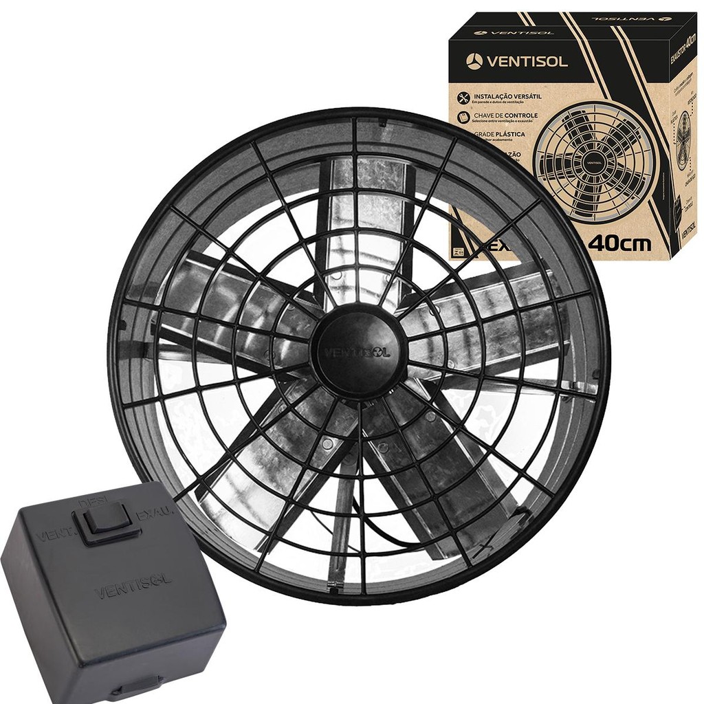 Exaustor Ventilador Ventisol Axial Industrial Comercial Premium 40cm