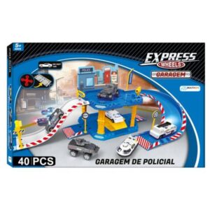 Express Wheels Garagem Polícia 40 Peças Multikids Brinquedo Infantil