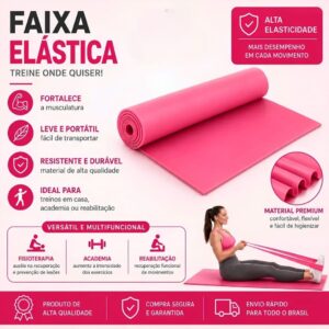 Faixa Elástica Thera Band 1,5m 0,35mm Dufit Para Treino Exercícios