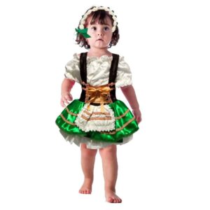 Fantasia Infantil Carnaval Oktoberfest pra Menina Vestido Alemã Com