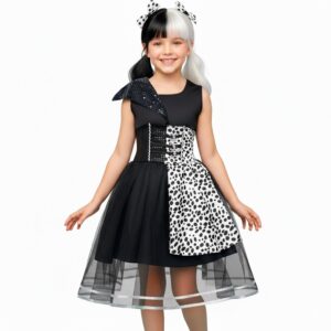 Fantasia Infantil Cruella De Vil de Luxo Halloween