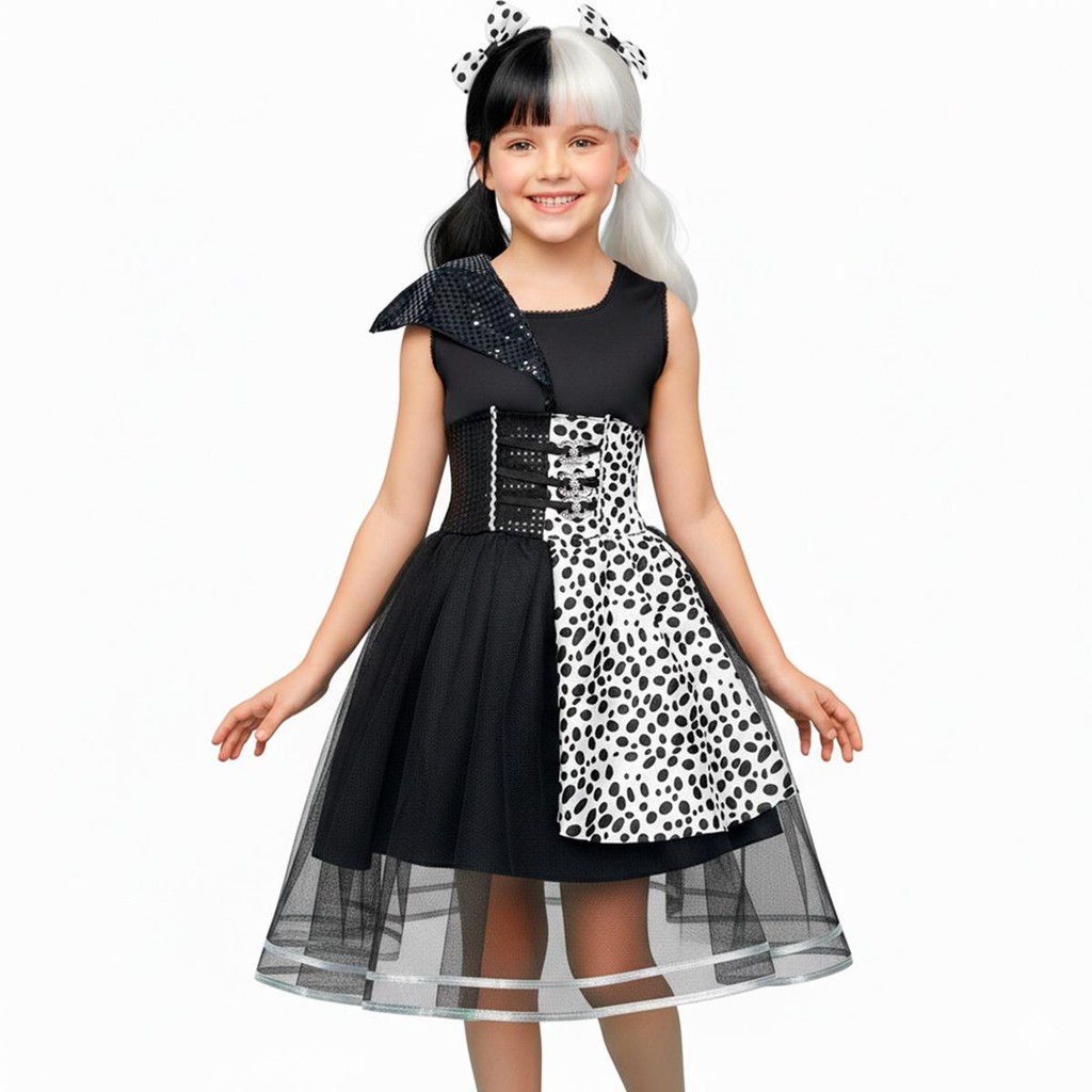 Fantasia Infantil Cruella De Vil de Luxo Halloween — Brinquedos