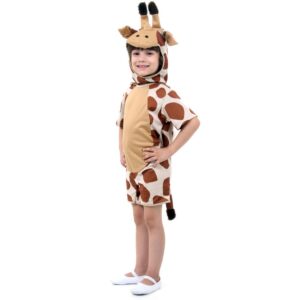 Fantasia Infantil Girafa Macacão Curto Com Touca Abrakadabra