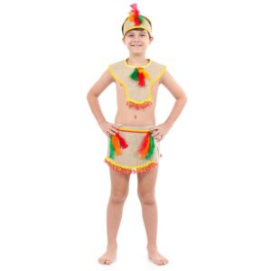 Fantasia Infantil Índio Brasileiro Pala E Cocar Abrakadabra — Brinquedos