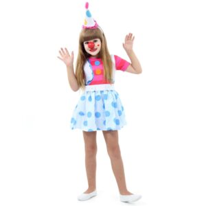 Fantasia Infantil Palhacinha Circo Verão Vestido C Sapatilha