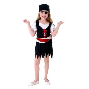 Fantasia Infantil Pirata Vestido C Faixa E Bandana Original