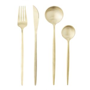 Faqueiro 16 Peças Lyor Ópera de Aço Inox Champanhe