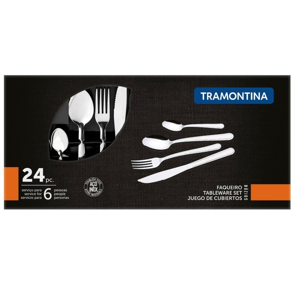 Faqueiro 24 Peças Inox Tramontina Buzios 23799 071 — Cozinha e Utensílios