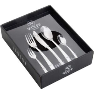 Faqueiro 30 peças de aço inox prateado London Wolff