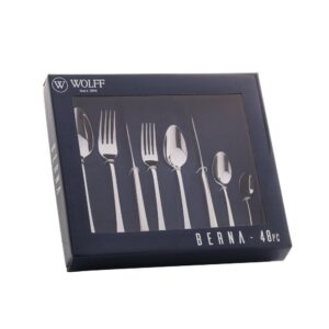 Faqueiro 48 Peças Wolff Berna de Aço Inox