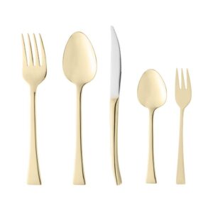 Faqueiro em Aço Inox Dourado Berna 30 Peças Wolff