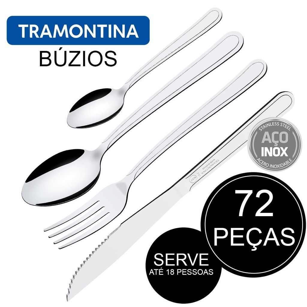 Faqueiro Inox Tramontina Búzios 72 Peças