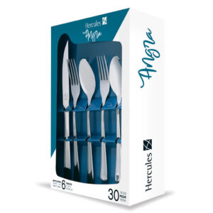 Faqueiro Jogo Talheres 30 Peças Angra Aço Inox Utensílio Cozinha
