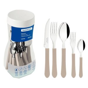 Faqueiro Talheres Leme Inox 20 Peças Tramontina Cores