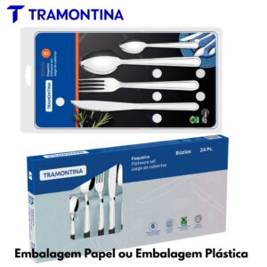 Faqueiro Tramontina Aço Inox Buzios 24 Peças Modelo Presente e