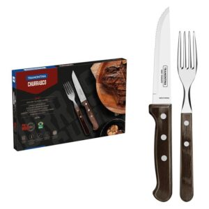 Faqueiro Tramontina Churrasco Jumbo 12 Peças, em Aço Inox com Cabo