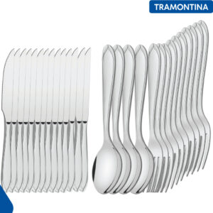Faqueiro tramontina laguna 36 peças garfo faca e colher peças inox