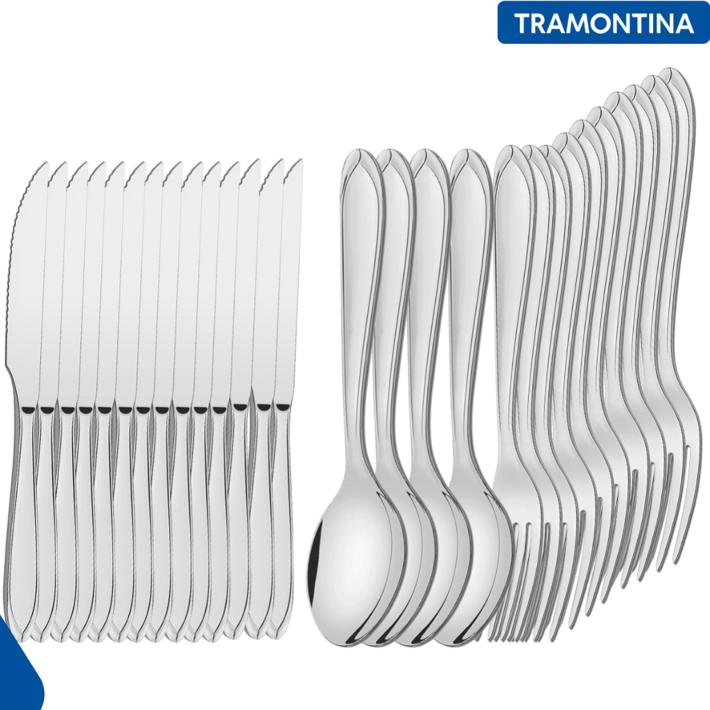 Faqueiro tramontina laguna 36 peças garfo faca e colher peças inox — Cozinha e Utensílios