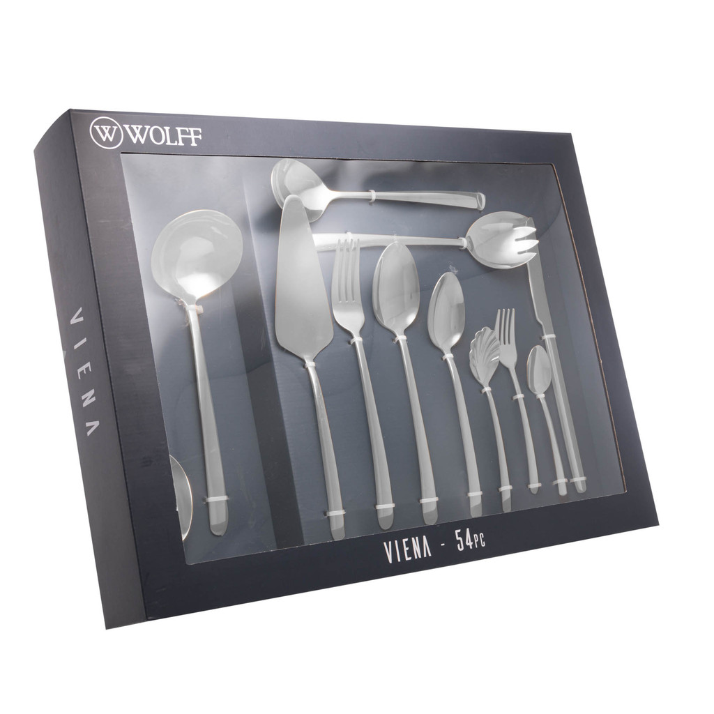 Faqueiro Wolff Viena 54 Peças De Aço Inox